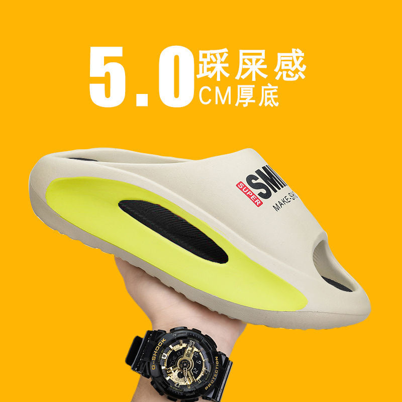 New Eva Slippers for Men, Thick-Soled, Non-Slip, Wear-Resistant Sandals  Comfortable Beach Shoes for Outdoor Wear