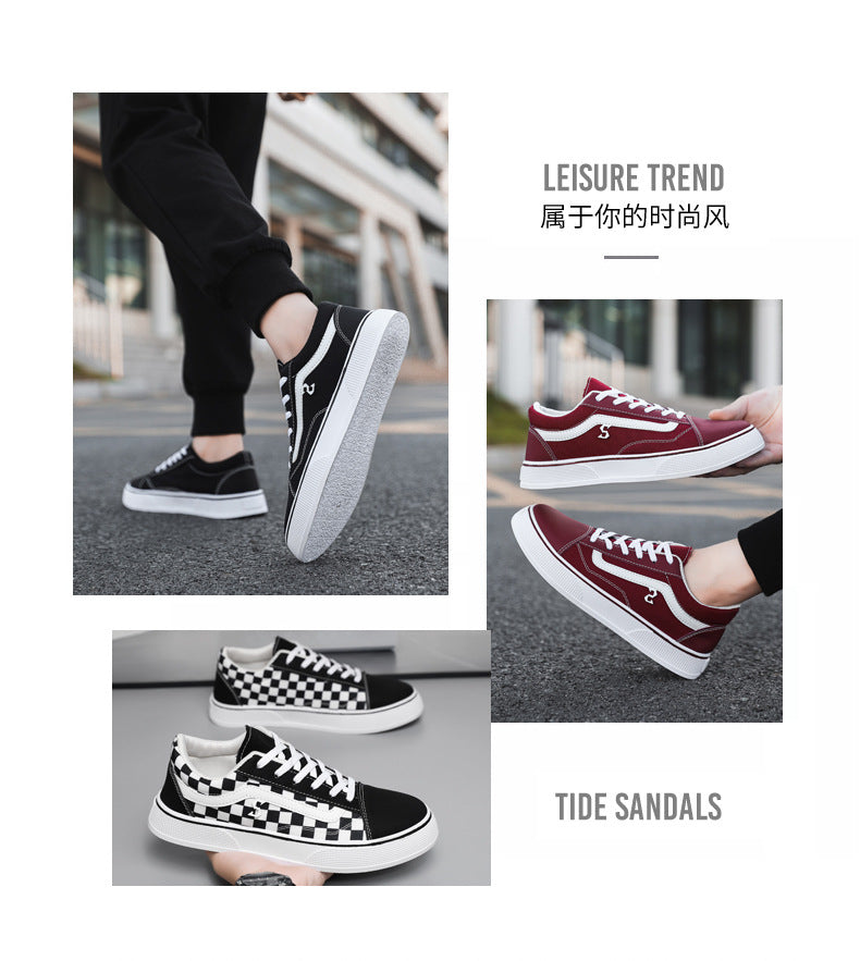 Spring and Autumn Shoes Men's Classic Low-Top Canvas Shoes Student Sneakers Men's Shoes Casual Shoes Korean Style Trendy Men's Shoes