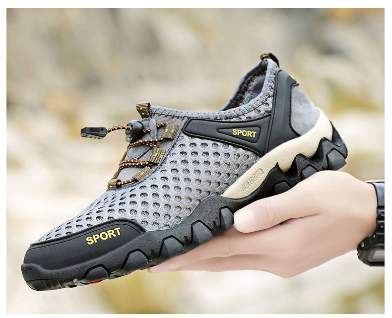 Mesh Shoes Summer Breathable Wading Shoes Men's Sports Casual Shoes Running Shoes Mesh Mountaineering Shoes Sandals Men's Shoes