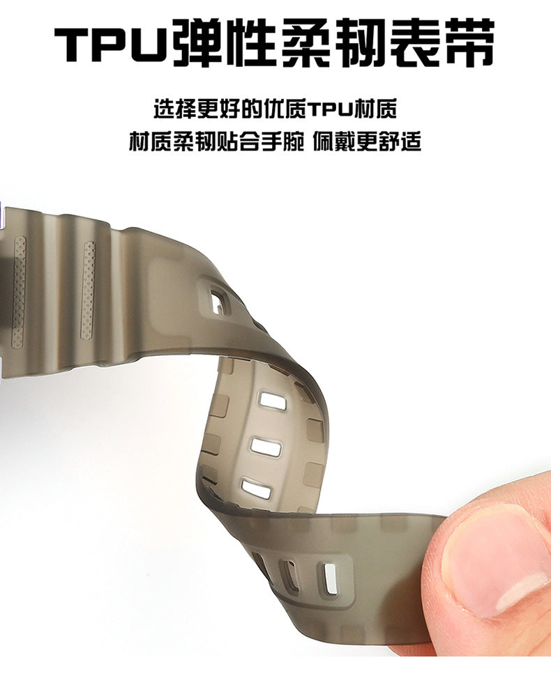 🔥🔥🔥🔥 Luminous Waterproof Alarm Watch Simple Transparent Sports Watch