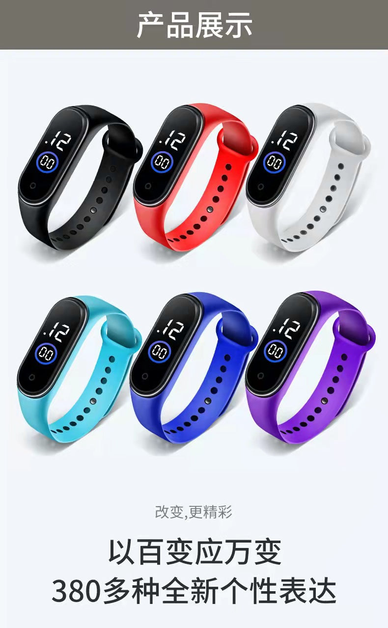 New Led Digital Watch Bracelet M4 Waterproof Fashion Digital Sports Model Kidsren's Student Led Digital Watch Manufacturer
