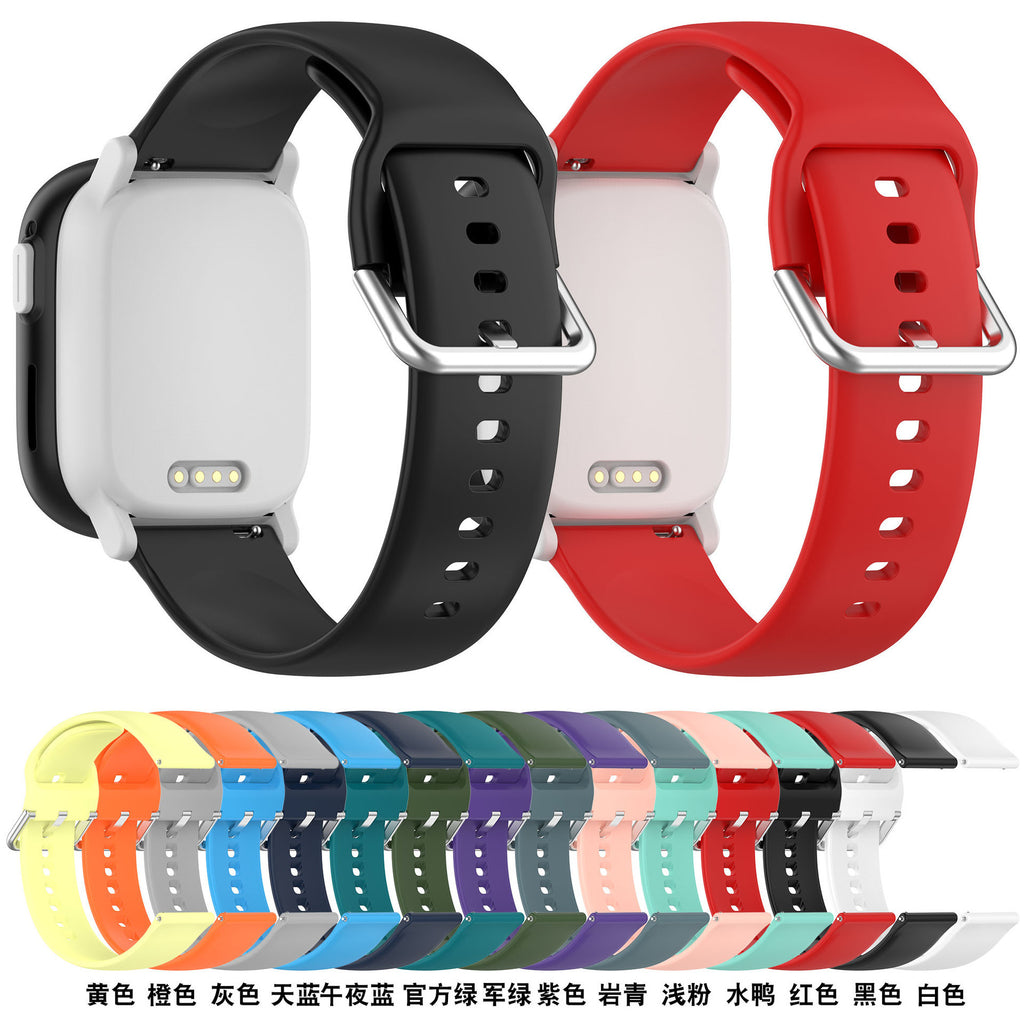 Suitable for Xplora X6 Play Children's Watch Silicone Strap Sports Wristband 20mm Silver Buckle