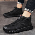 Men's Shoes 2024 New Winter Large Cotton Shoes Men's fleece-lined Warm Fur One Non-slip Dad's Cotton Leather Shoes High-top Shoes
