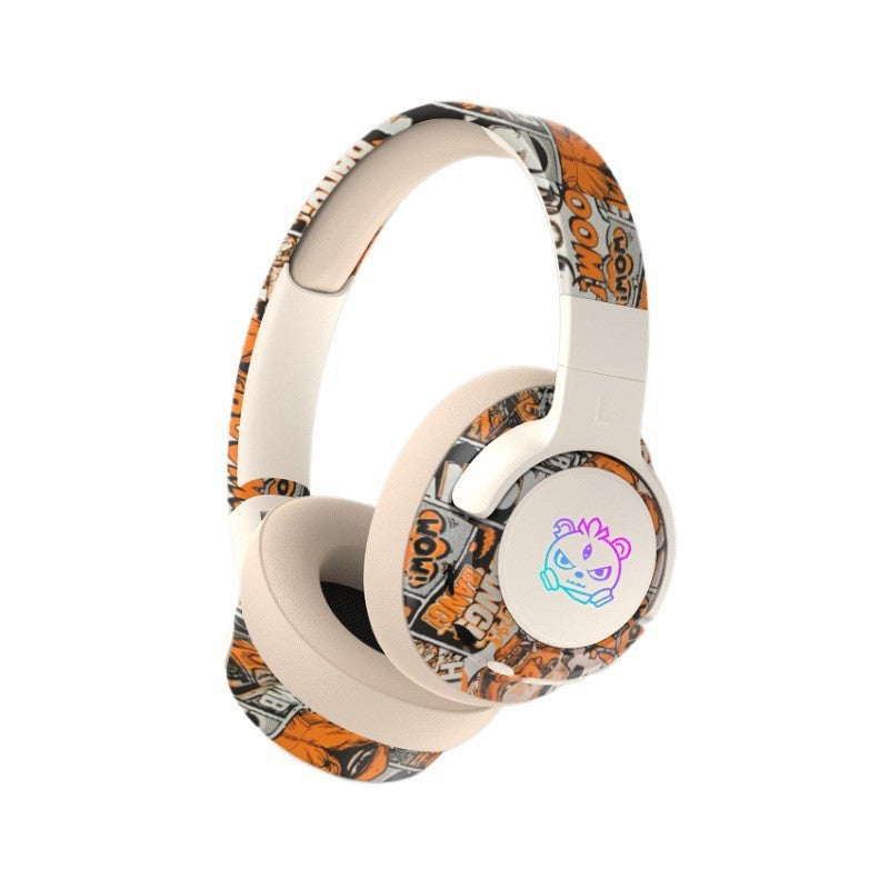 2026 Popular Bluetooth Headphones Over-Ear Headphones with Painted Graffiti Led Lighting 3D Seamless Earcups🔥🔥🔥🔥🔥