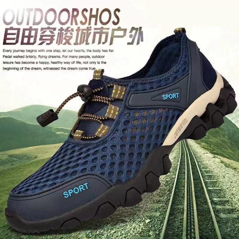 Mesh Shoes Summer Breathable Wading Shoes Men's Sports Casual Shoes Running Shoes Mesh Mountaineering Shoes Sandals Men's Shoes