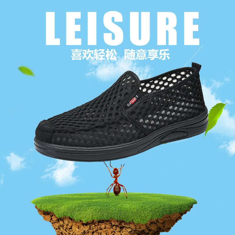 Mesh Shoes for Men, Summer, New Sandals for Men, Dad Shoes, Middle-Aged and Elderly Men's Mesh Shoes, Non-Slip, Anti-Odor, Soft Sole, Wear-Resistant Outer Wear
