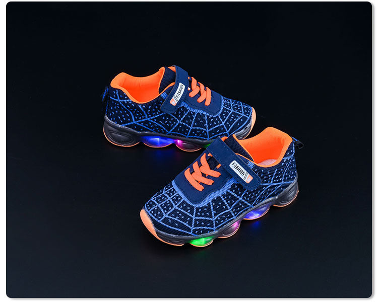 Spring and Autumn KidsShoes, Luminous Light Shoes,Baby Flash Shoes, Led Light-Up Sports Shoes, Mesh
