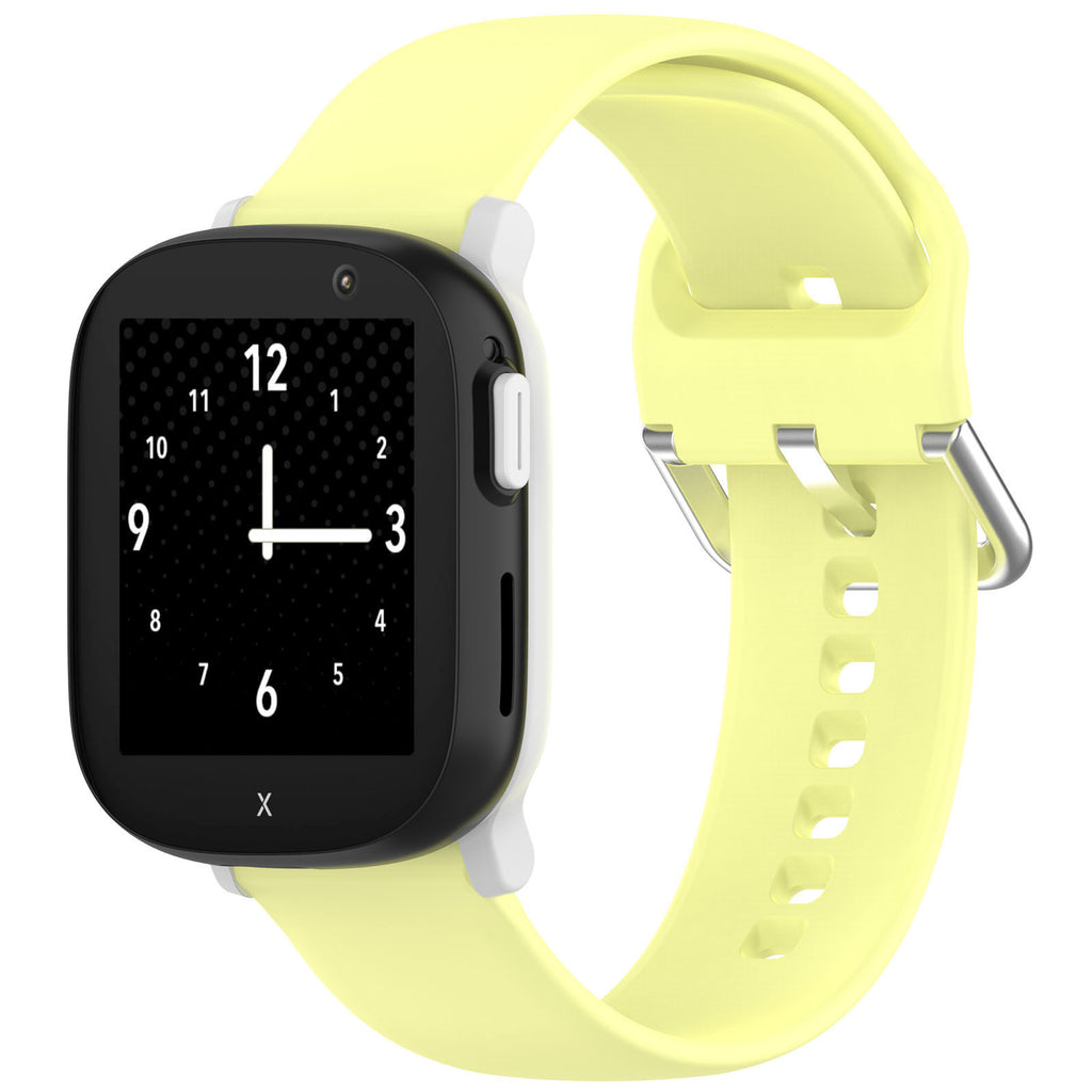 Suitable for Xplora X6 Play Children's Watch Silicone Strap Sports Wristband 20mm Silver Buckle