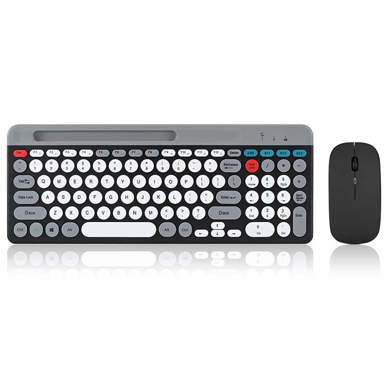 Charging 2.4G Bluetooth Three-mode Card Slot Keyboard Mouse suit Tablet Notebook Desktop Computer General