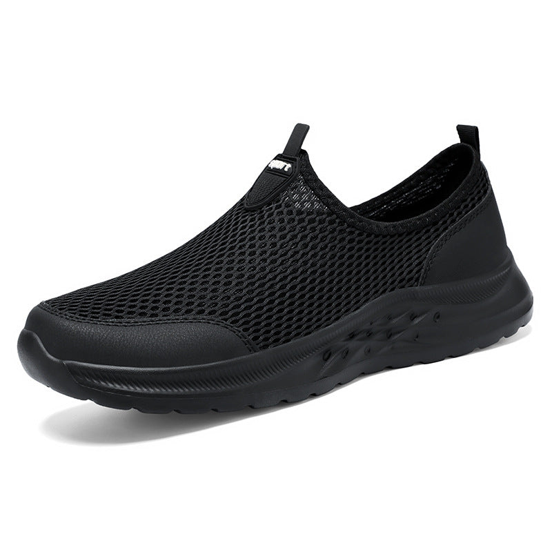 Men's New Summer Shoes, Mesh Breathable, Non-Stinky Casual Shoes, Slip-On Slip-On Shoes, Lightweight and Wear-Resistant Dad Shoes