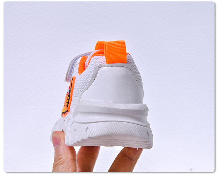 Spring New Style Dinosaur Led Light Sneakers for Boys and Girls Spring & Fall New Mesh Breathable Casual Light Shoes for Children