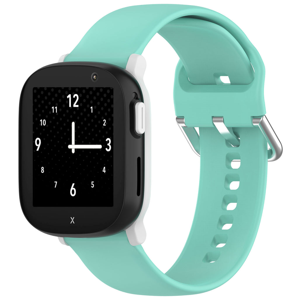 Suitable for Xplora X6 Play Children's Watch Silicone Strap Sports Wristband 20mm Silver Buckle