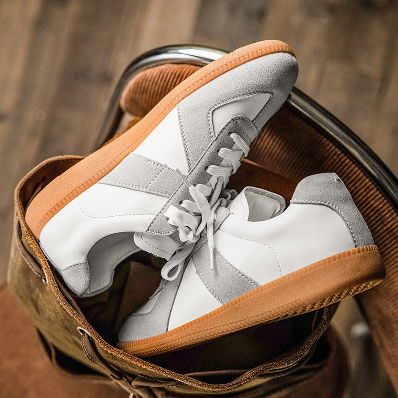 Men's shoes 2025 spring cross-border new breathable fashion men's shoes men's casual sneaker retro shoes men's moral training shoes