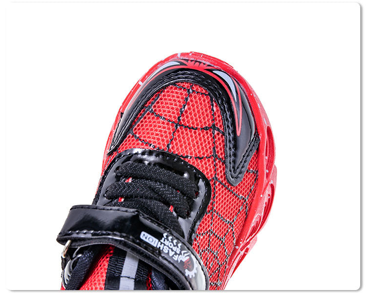 children's sneaker with lights  spring and autumn new boys mesh shoes small and medium-sized