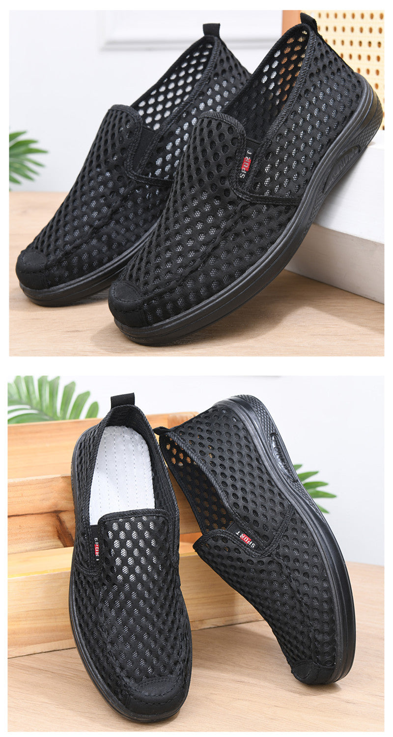 Mesh Shoes for Men, Summer, New Sandals for Men, Dad Shoes, Middle-Aged and Elderly Men's Mesh Shoes, Non-Slip, Anti-Odor, Soft Sole, Wear-Resistant Outer Wear