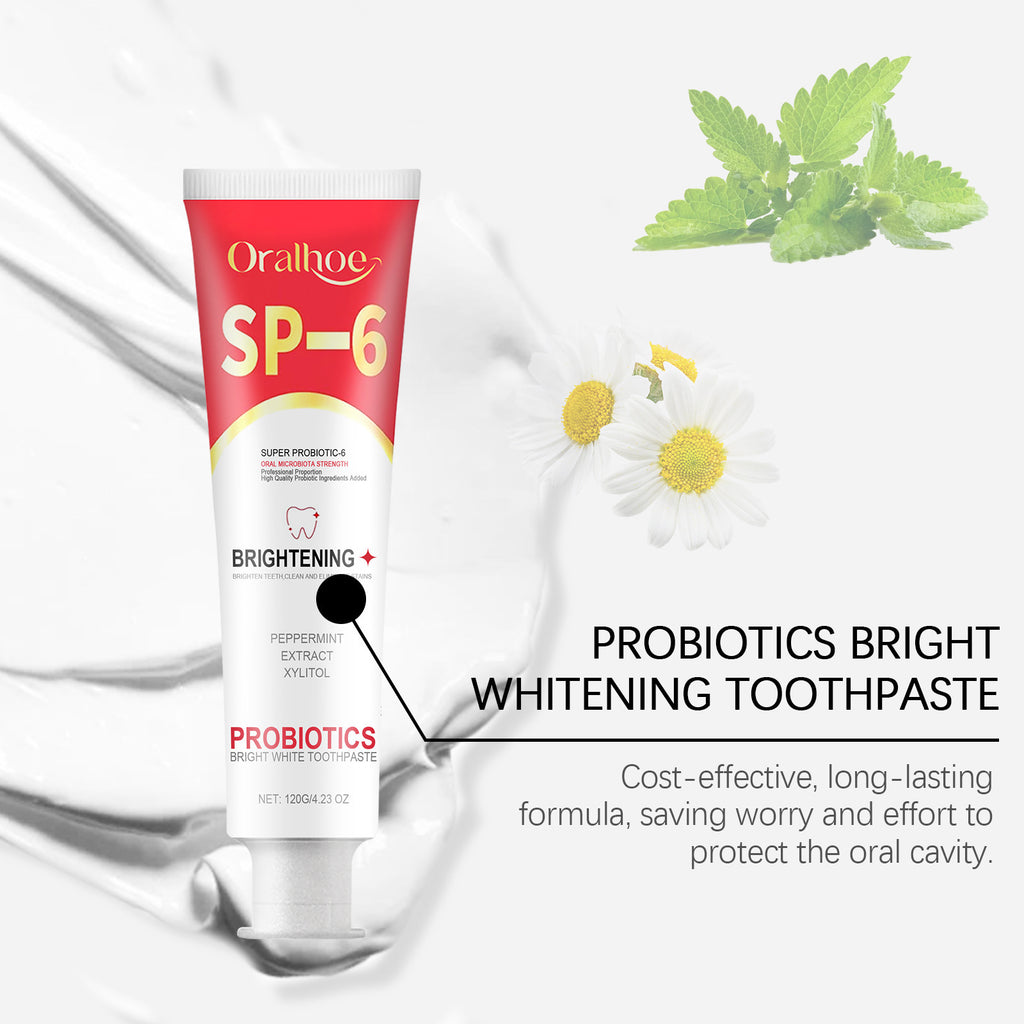 SP6 Probiotic Brightening Toothpaste Remove Plaque Stains Keep Fresh Breath Preventing Periodontitis Oral Teeth Care Toothpastes