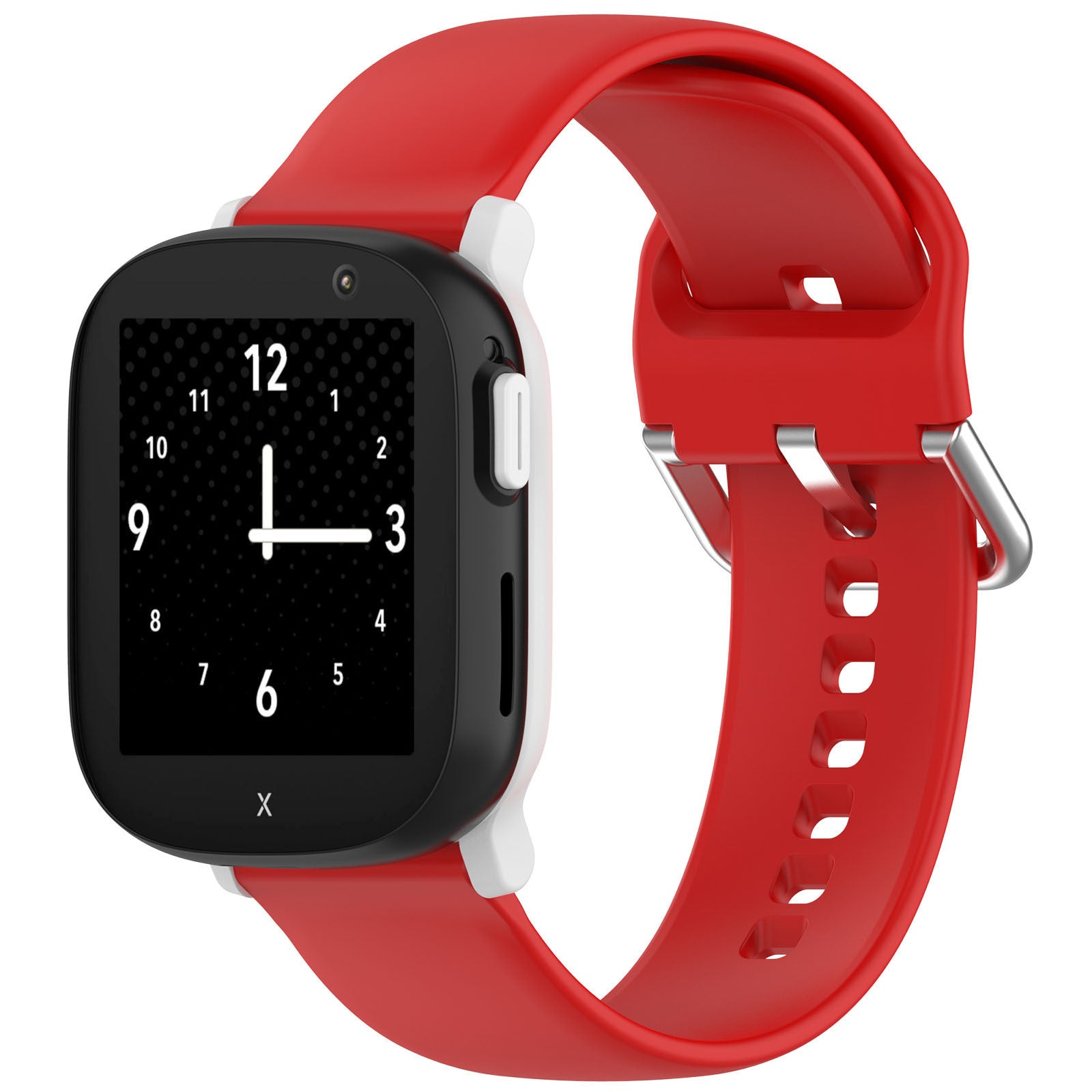 Suitable for Xplora X6 Play Children's Watch Silicone Strap Sports Wristband 20mm Silver Buckle