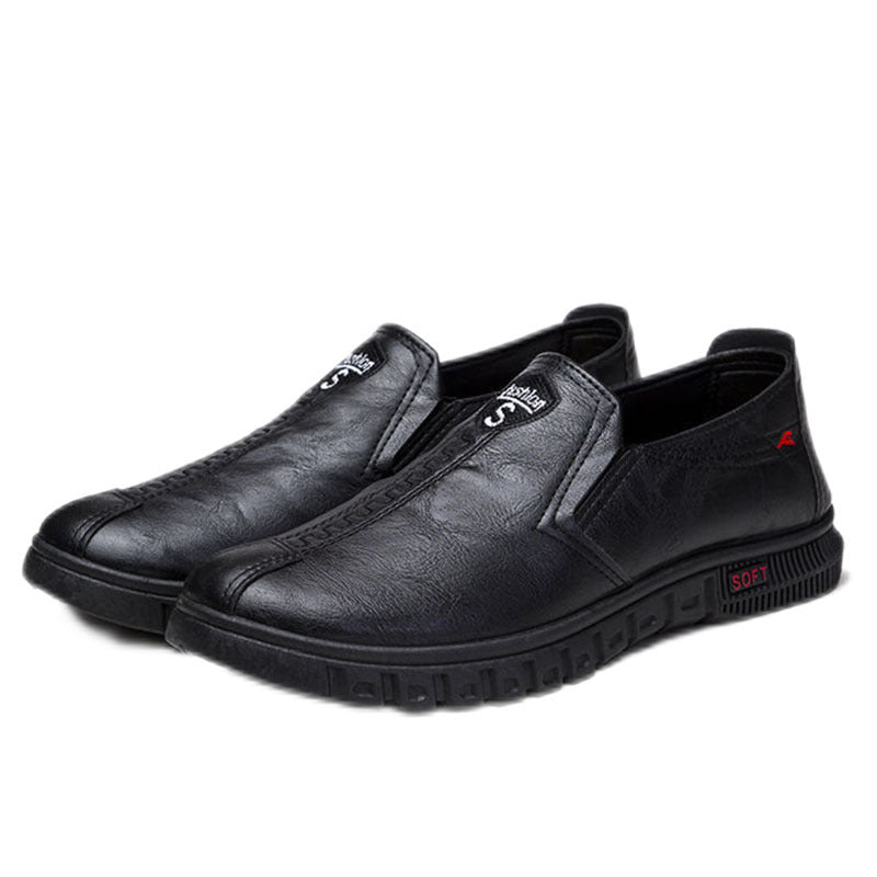 Men's Shoes 2026 New Business Casual Shoes British Style Slip-On Men's Casual Korean Style Breathable Leather Shoes with a High-End Feel