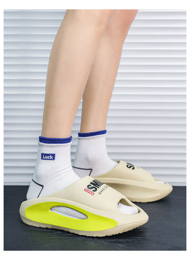 New Eva Slippers for Men, Thick-Soled, Non-Slip, Wear-Resistant Sandals  Comfortable Beach Shoes for Outdoor Wear