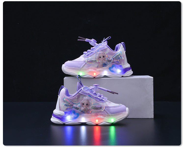 girls sneaker  spring new fashion butterfly princess shoes children running shoes in stock