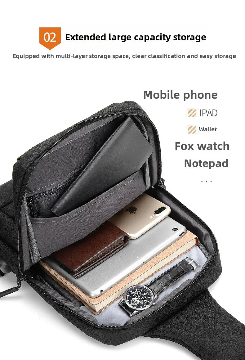 Waterproof Shoulder Bag, Crossbody Bag, Large Capacity Oxford Cloth Men's Bag Gift