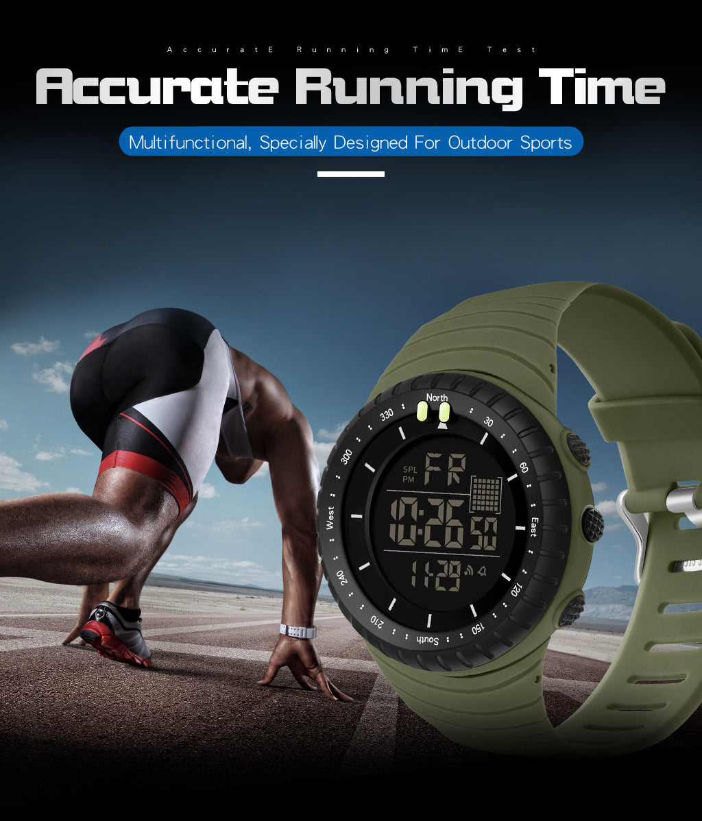 Synoke Sports Electronic Watch Outdoor Mountaineering Multi-Functional Luminous Waterproof Large Dial Fashionable Commuter Watch