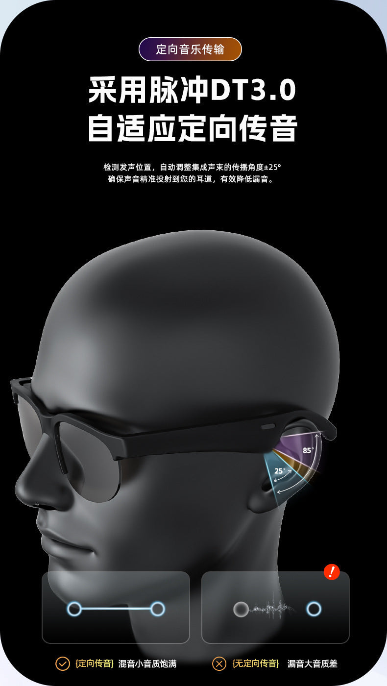 Cross Border XG88PRO Wireless Bluetooth Glasses Headset 5.3 Stereo OWS Bluetooth Headset Riding Sunglasses