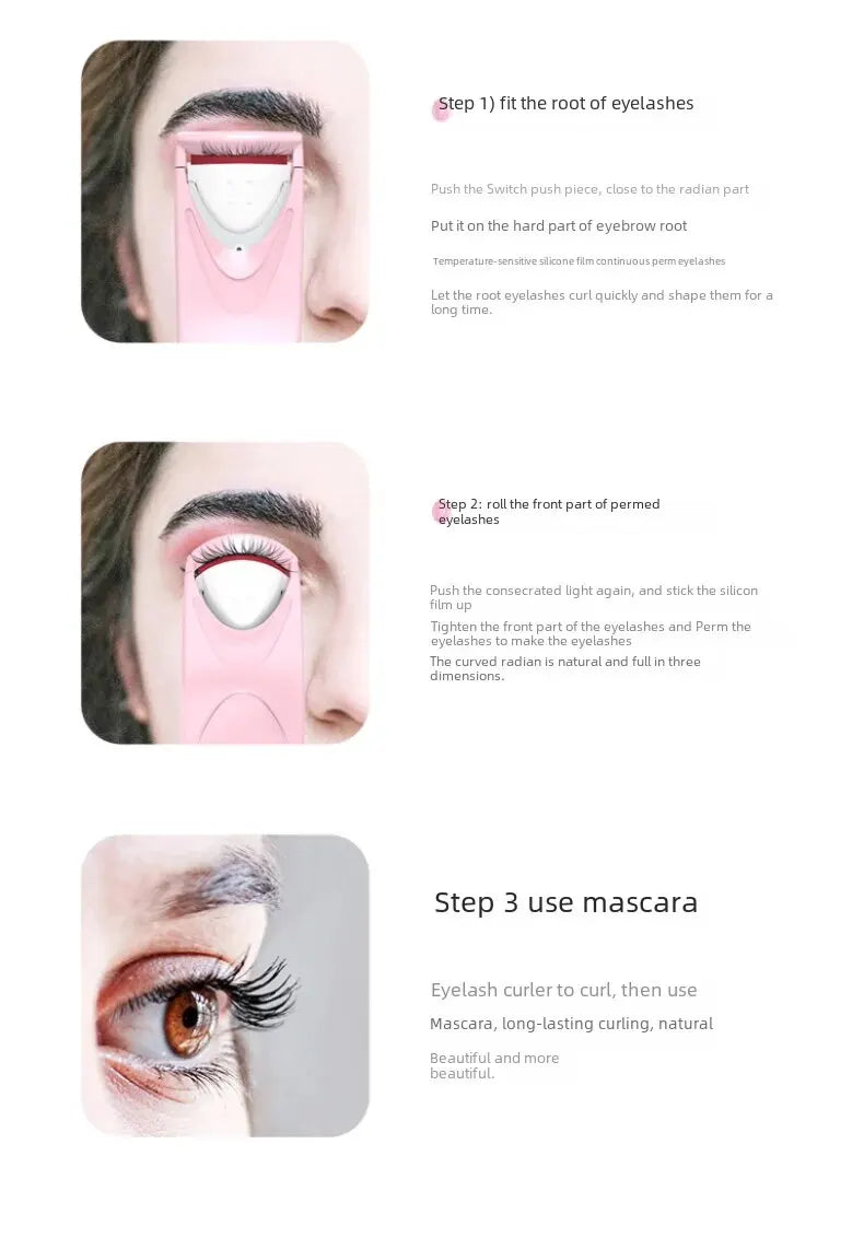 electric eyelash curling device heat styling