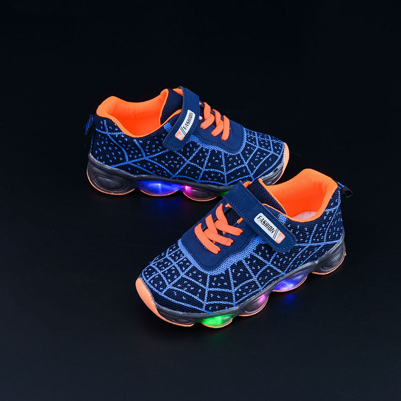Spring and Autumn KidsShoes, Luminous Light Shoes,Baby Flash Shoes, Led Light-Up Sports Shoes, Mesh