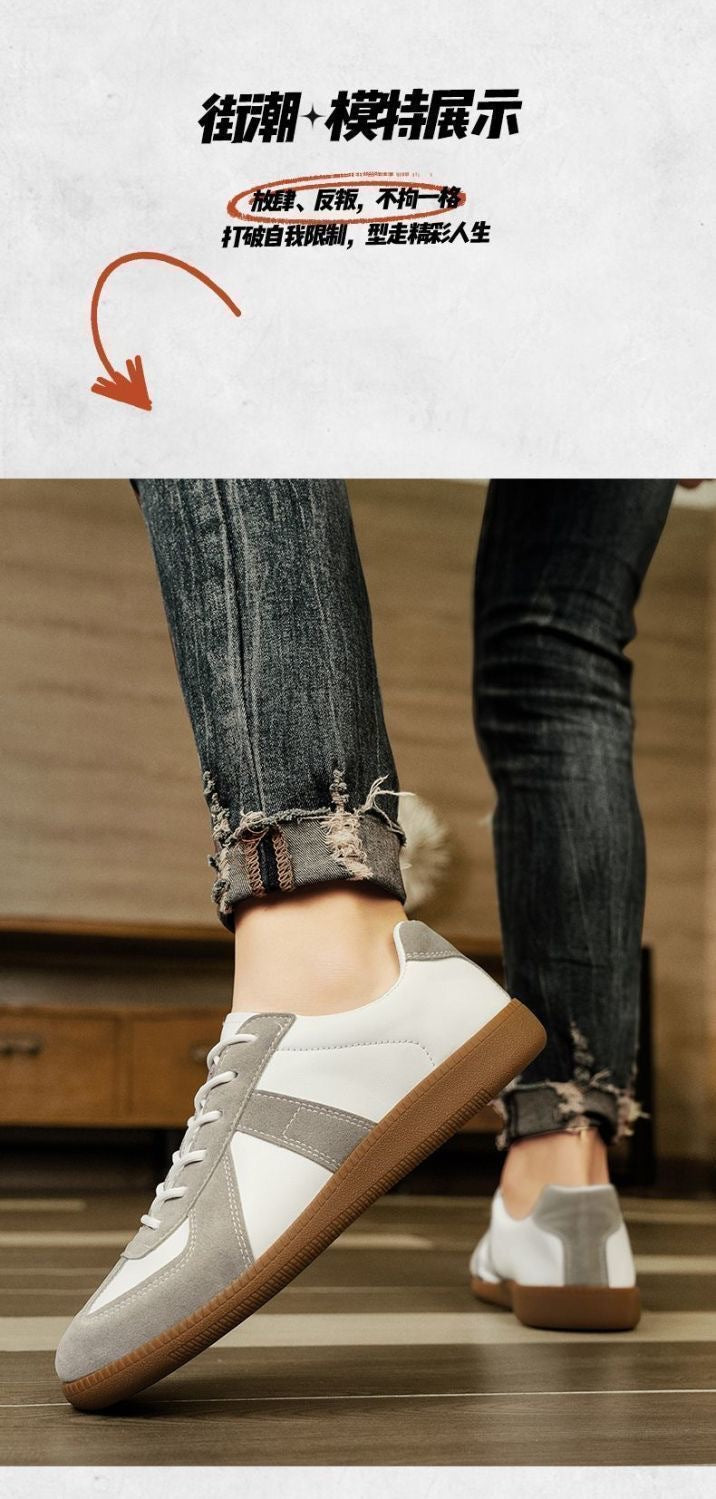 Men's shoes 2025 spring cross-border new breathable fashion men's shoes men's casual sneaker retro shoes men's moral training shoes