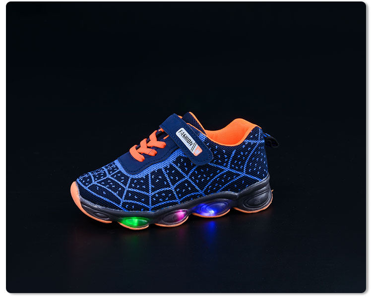 Spring and Autumn KidsShoes, Luminous Light Shoes,Baby Flash Shoes, Led Light-Up Sports Shoes, Mesh