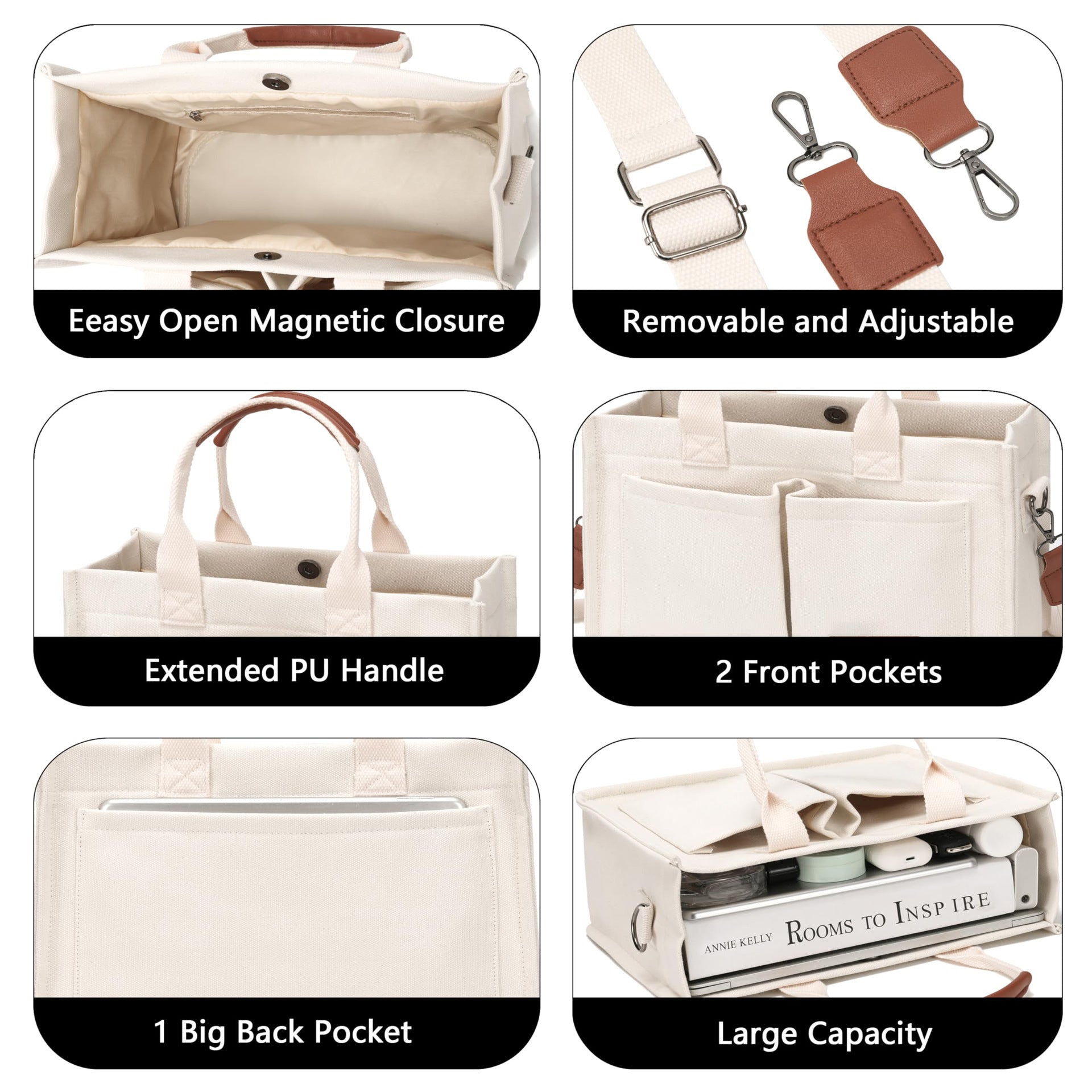 New Women's Large Canvas Handbag Crossbody Bag Daily Bag Handbag