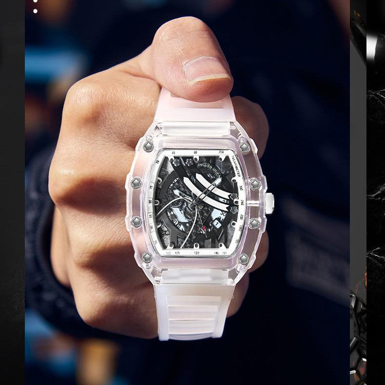Zido's New Men's Gift Barrel-Shaped Casual Youth High-End Fashion Handsome Trendyy Watch