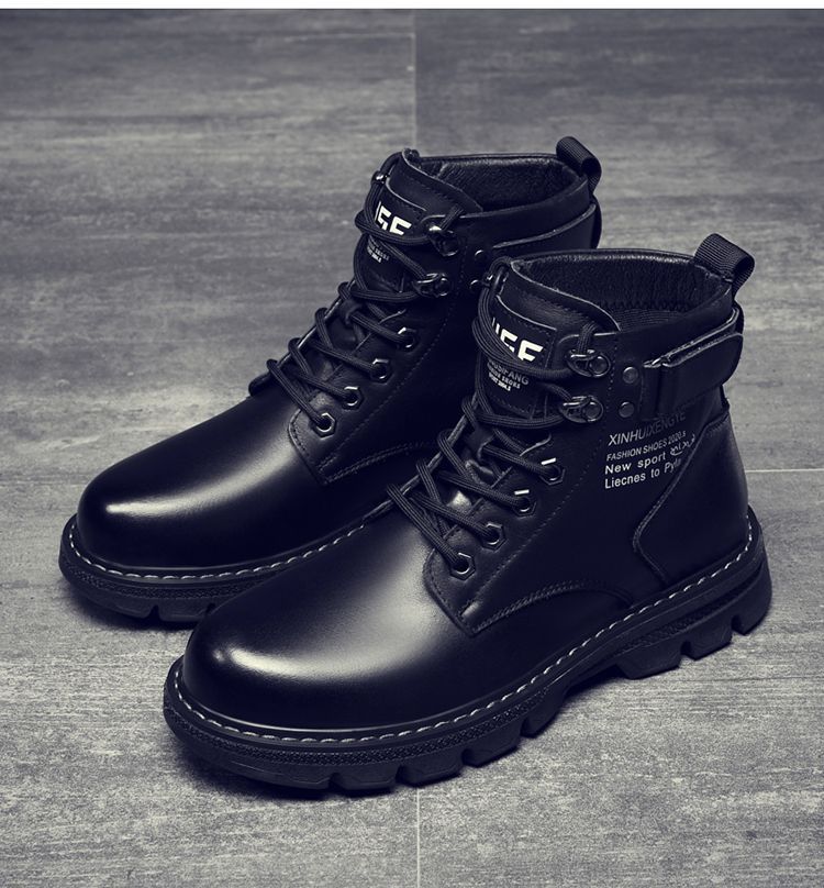 Martin boots men's autumn men's shoes 2023 new men's boots Korean high-top shoes all-matching work boots casual leather shoes