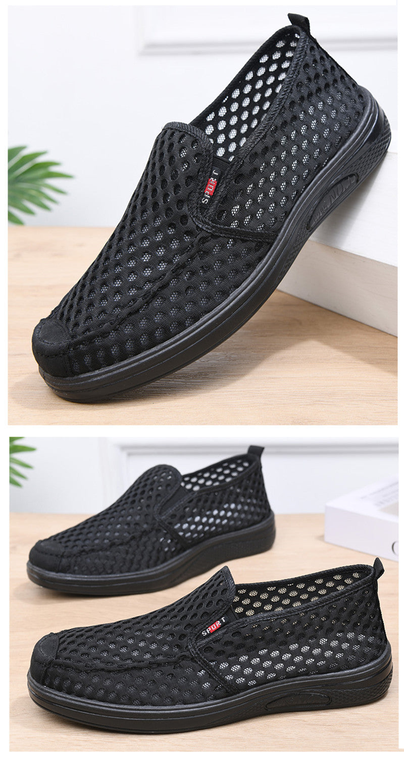 Mesh Shoes for Men, Summer, New Sandals for Men, Dad Shoes, Middle-Aged and Elderly Men's Mesh Shoes, Non-Slip, Anti-Odor, Soft Sole, Wear-Resistant Outer Wear