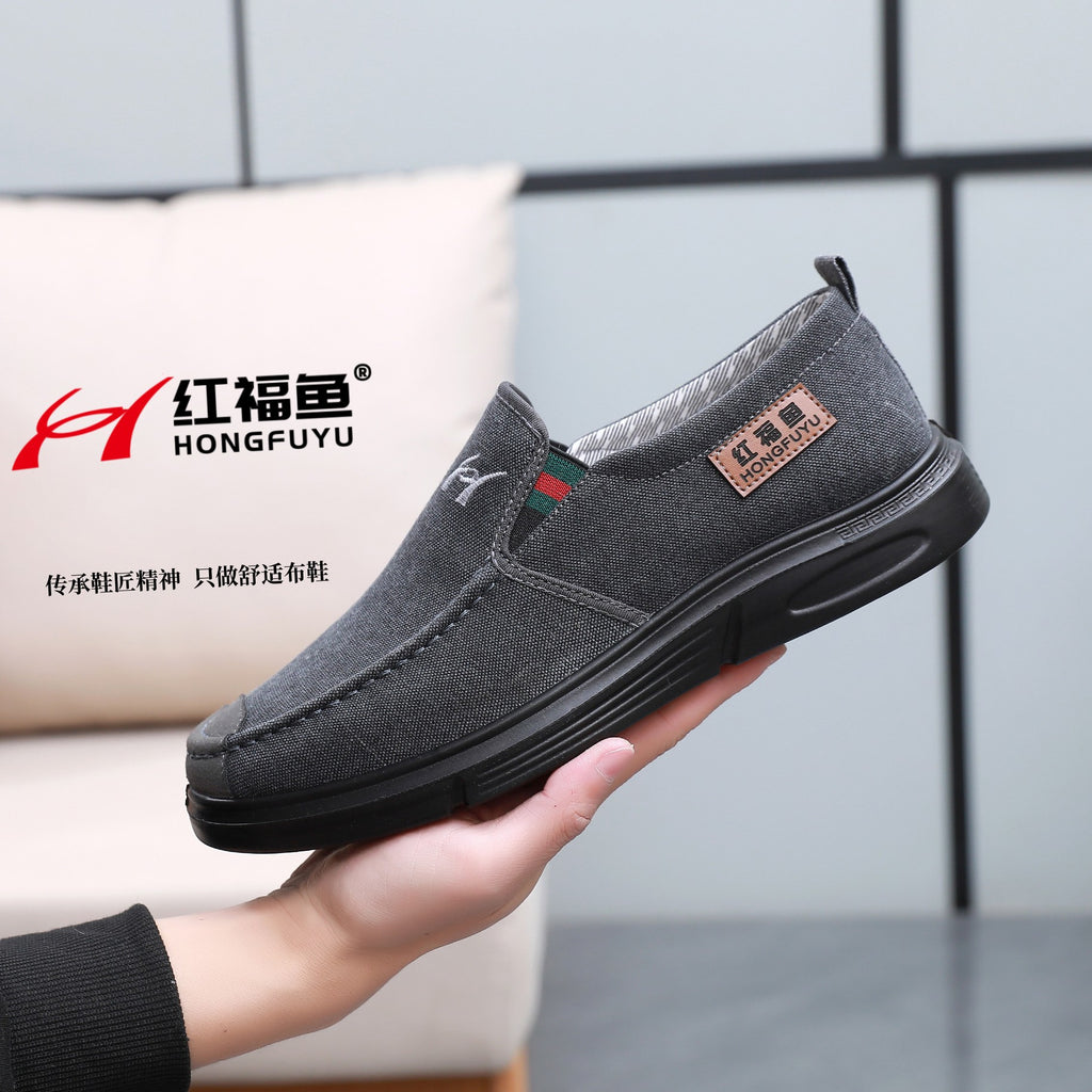 Spring Shoes for the Elderly, Men's Old Beijing Cloth Shoes, Men's Middle-Aged and Elderly Middle-Aged Men's Dad Shoes, Soft Soles and Durable