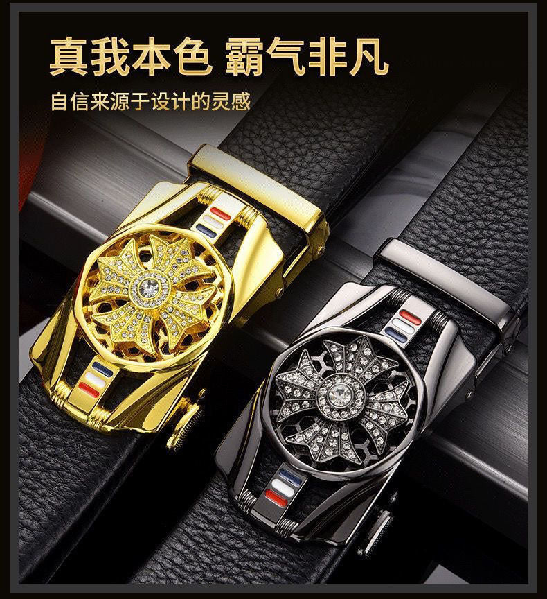men's belt automatic buckle trembles fast hand explosion casual Joker simple fashion wholesale generation hair