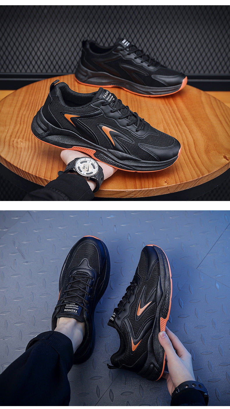 Men's Dad Shoes 2023 Spring Breathable Running Sneakers Thick-Soled Student Men's Shoes Trendy Versatile Mesh Casual Shoes