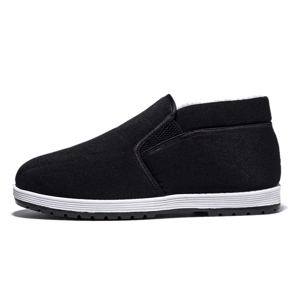 Old Beijing cloth shoes men's non-slip breathable men's wear-resistant soft bottom labor protection fleece-lined cotton shoes casual Sports men's shoes