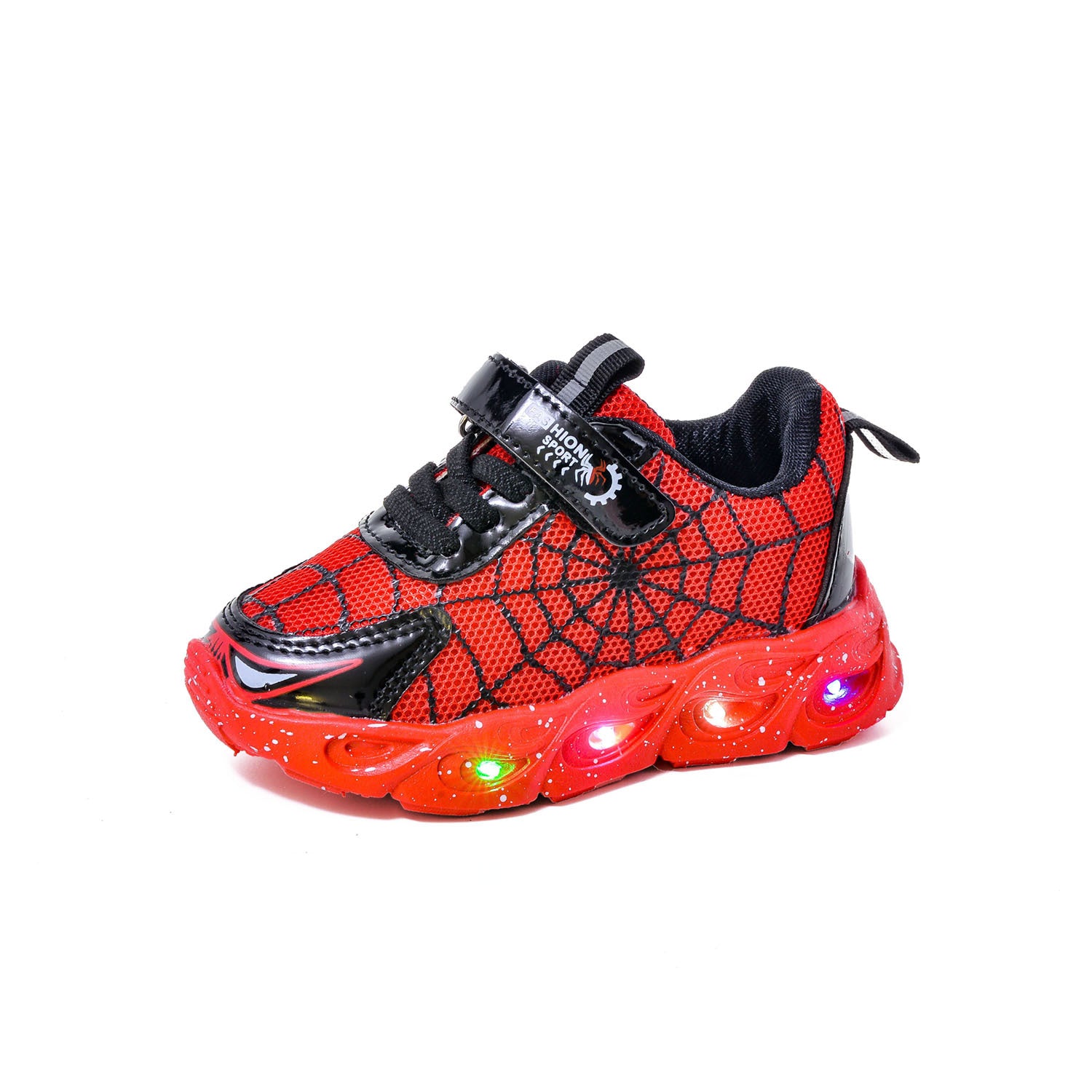 children's sneaker with lights  spring and autumn new boys mesh shoes small and medium-sized