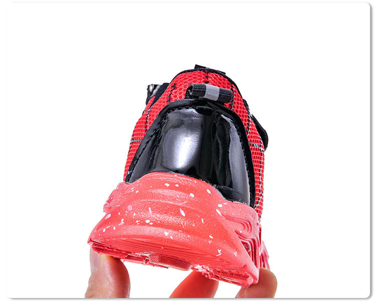 children's sneaker with lights  spring and autumn new boys mesh shoes small and medium-sized