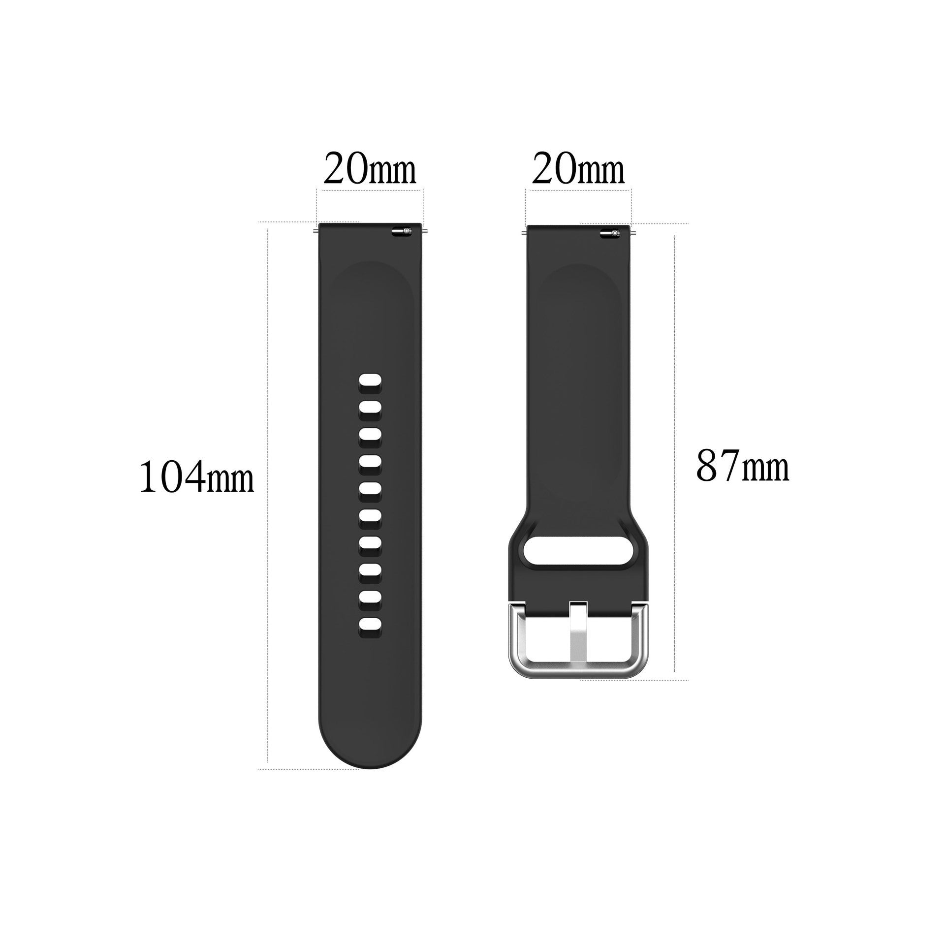 Suitable for Xplora X6 Play Children's Watch Silicone Strap Sports Wristband 20mm Silver Buckle
