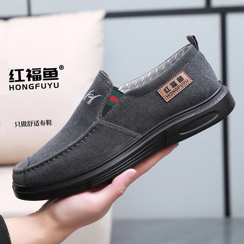 Spring Shoes for the Elderly, Men's Old Beijing Cloth Shoes, Men's Middle-Aged and Elderly Middle-Aged Men's Dad Shoes, Soft Soles and Durable