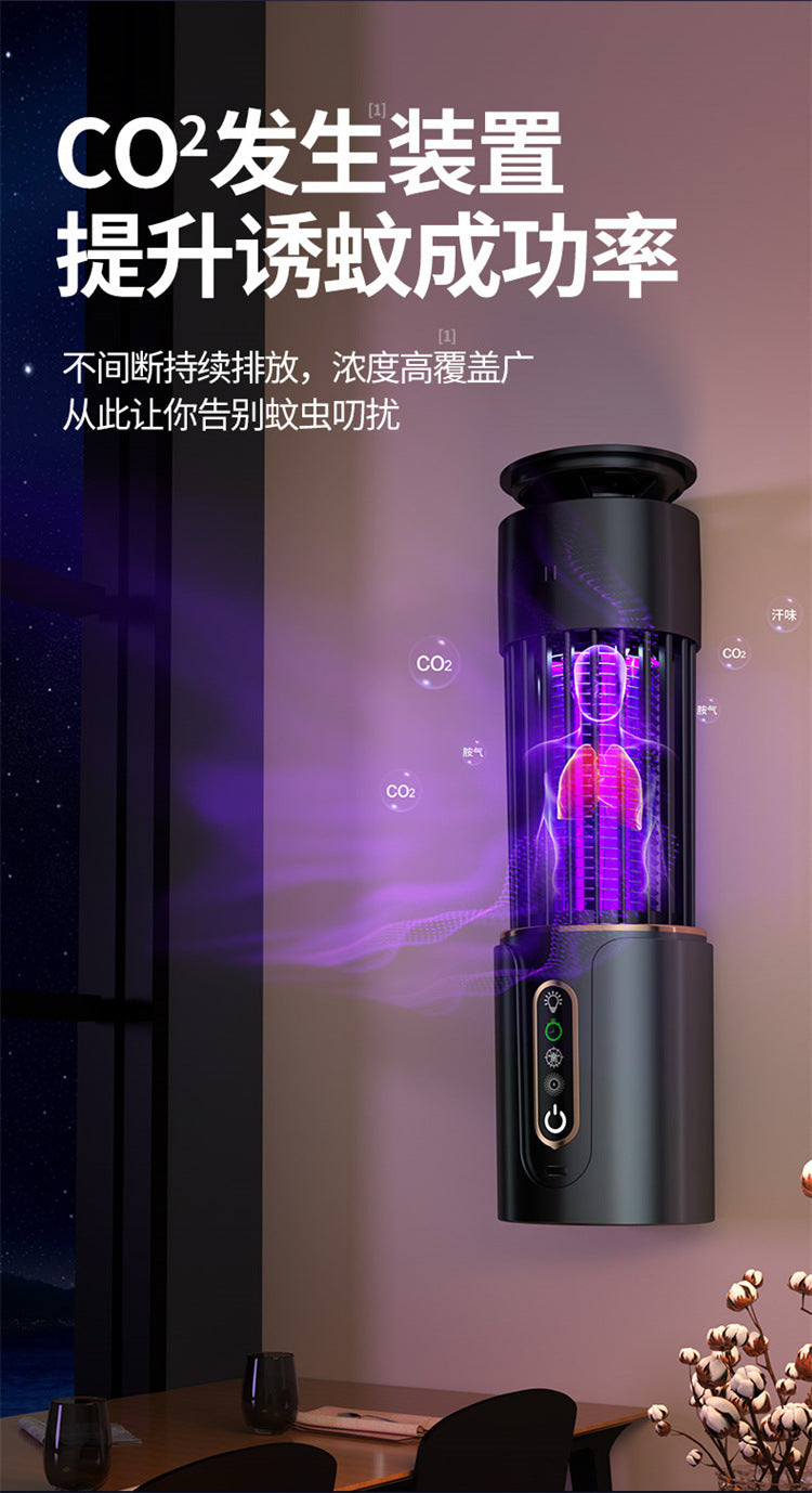 Cross-border USB Rechargeable Mosquito Killer Purple Light Mosquito Trap Three-in-One Household Indoor Portable Electric Shock Mosquito Killer Artifact