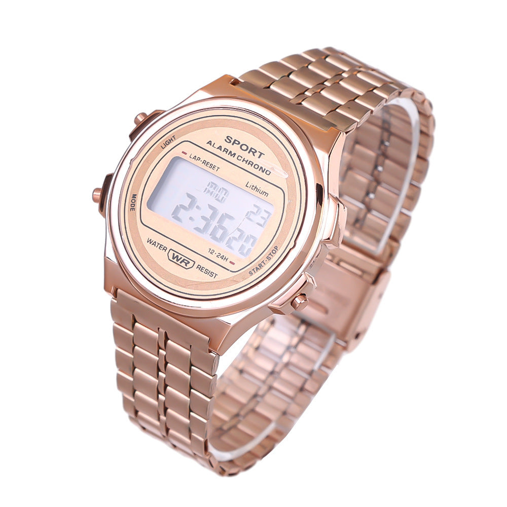 ultra-thin watch WR F92W steel band A159 new round fashion watch multi-function electronic watch.🔥🔥🔥