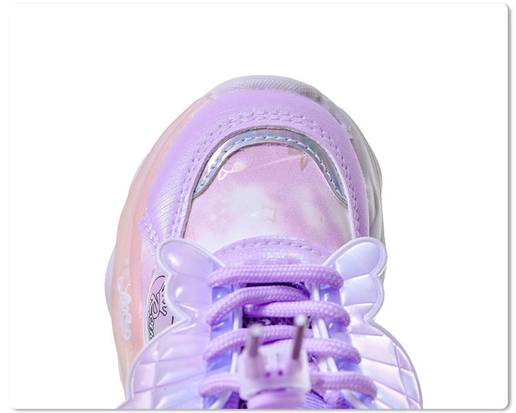 girls sneaker  spring new fashion butterfly princess shoes children running shoes in stock