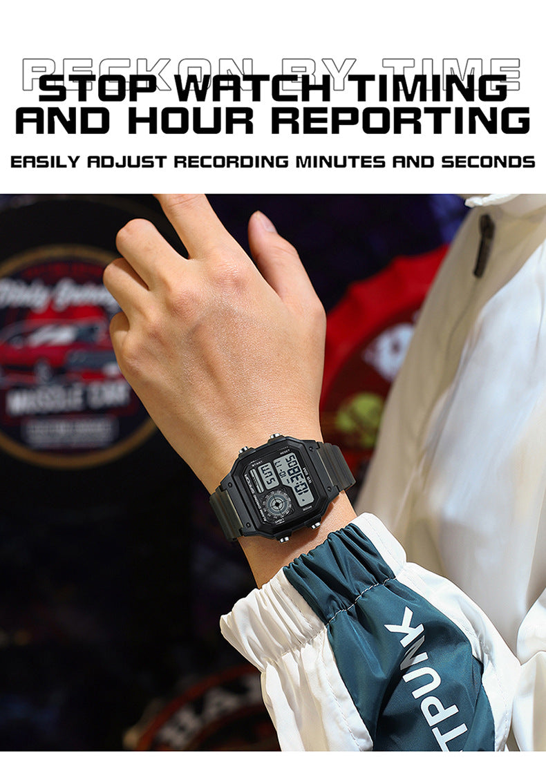 🔥🔥🔥🔥 Luminous Waterproof Alarm Watch Simple Transparent Sports Watch