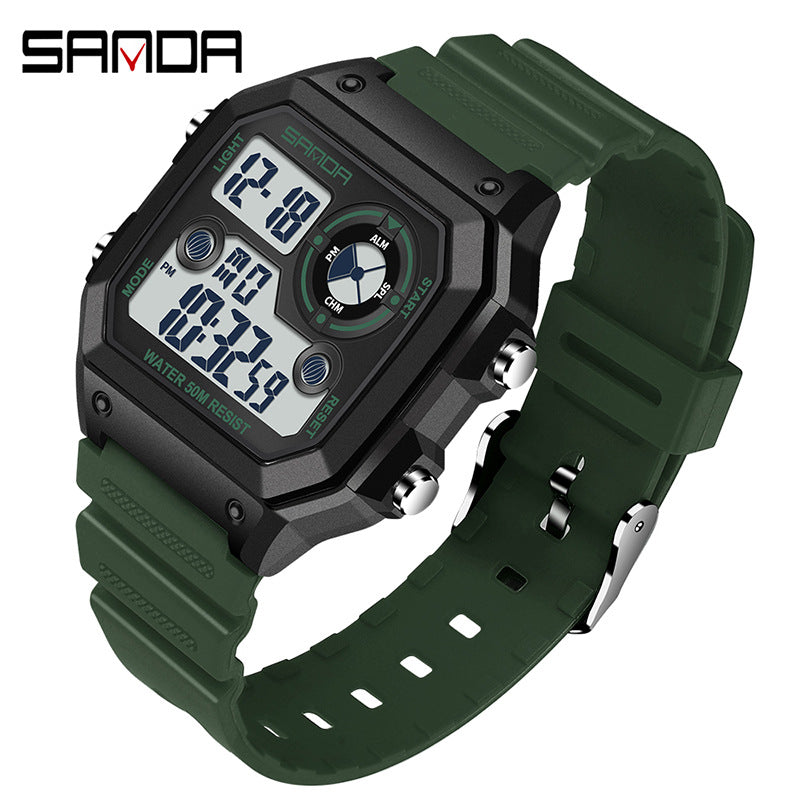 🔥🔥🔥🔥 Luminous Waterproof Alarm Watch Simple Transparent Sports Watch