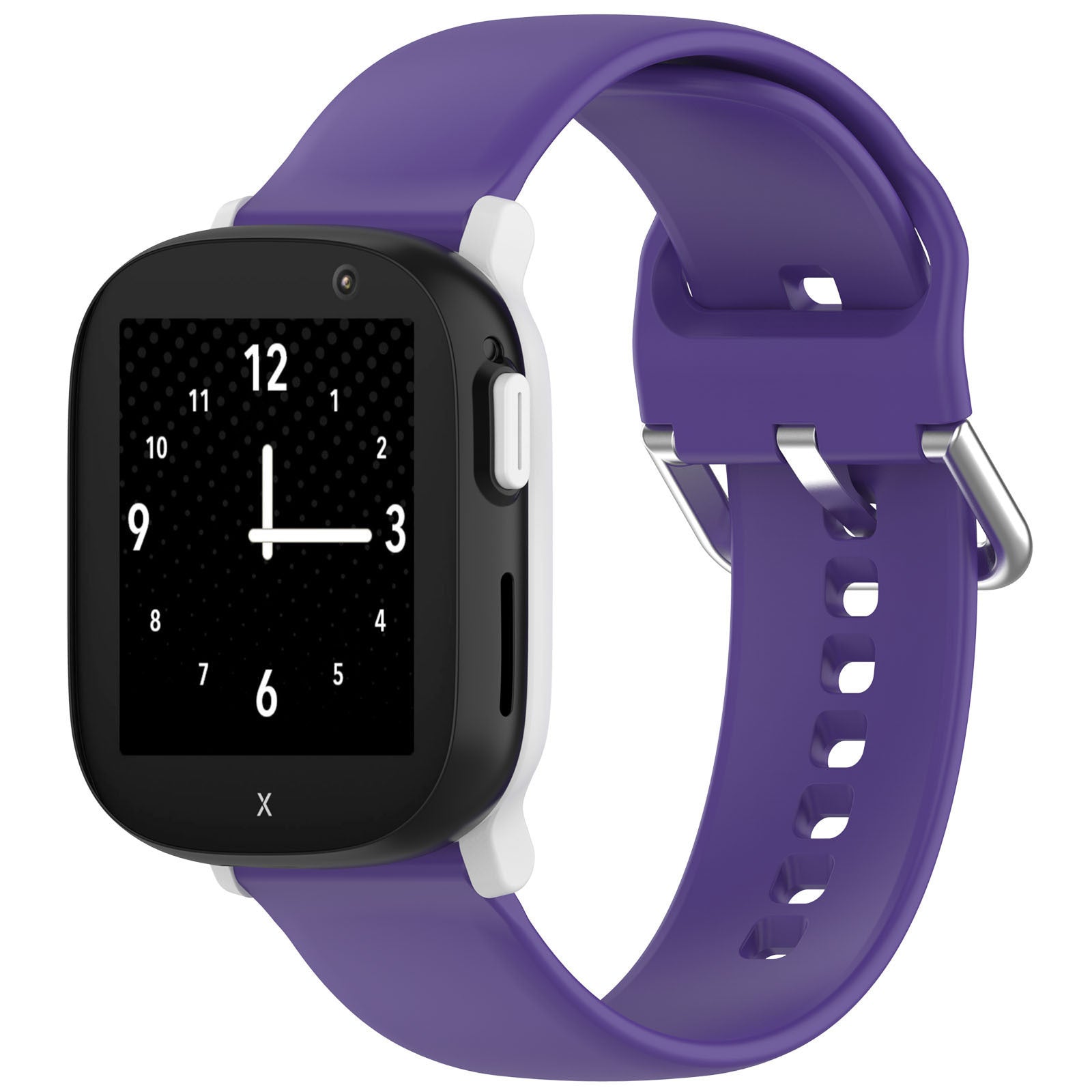 Suitable for Xplora X6 Play Children's Watch Silicone Strap Sports Wristband 20mm Silver Buckle