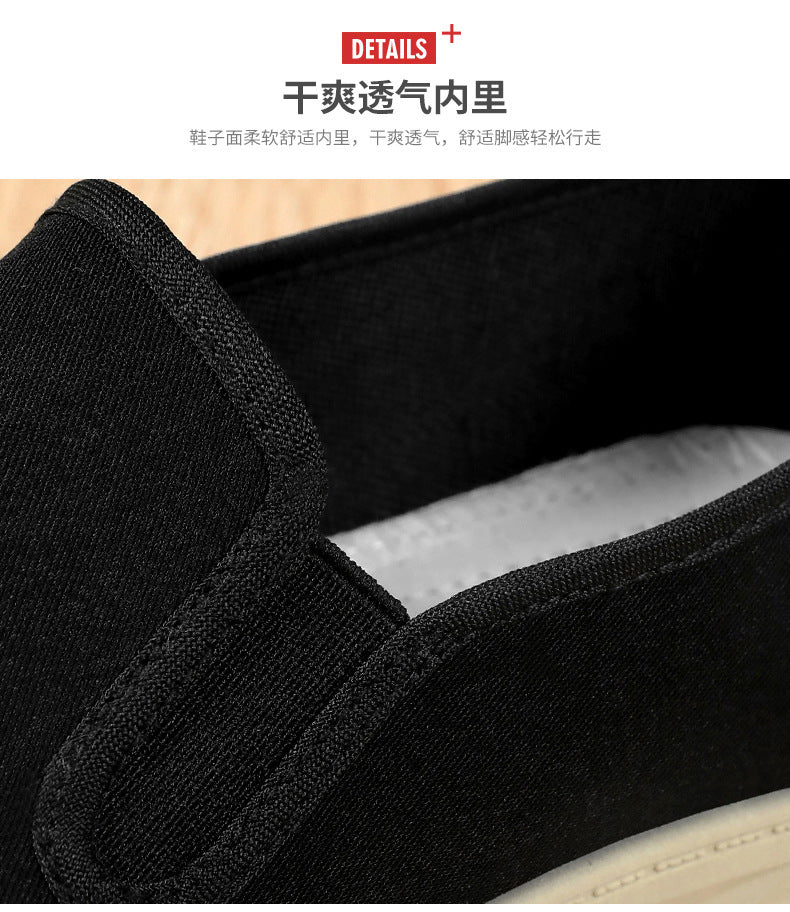 Men's Shoes New Casual Shoes Slip-On Lightweight Shoes Men's Shallow Mouth Comfortable Sneakers Striped Soft Sole Shoes Dropshipping